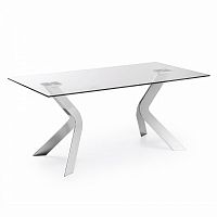 стол virginia 180x90 хром clear c103c07 от la forma (ex julia grup) в Архангельске