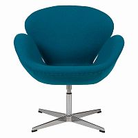 кресло swan chair темно-голубое в Архангельске