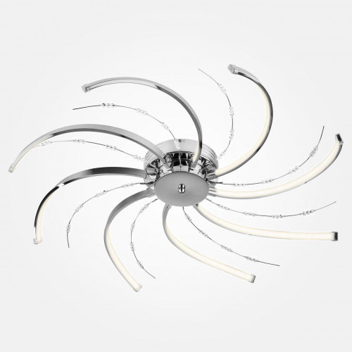 потолочная светодиодная люстра eurosvet twist 90054/8 хром в Архангельске