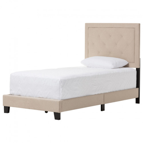 кровать paris linen upholstered beige 140х200 в Архангельске