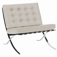 кресло barcelona chair молочное в Архангельске