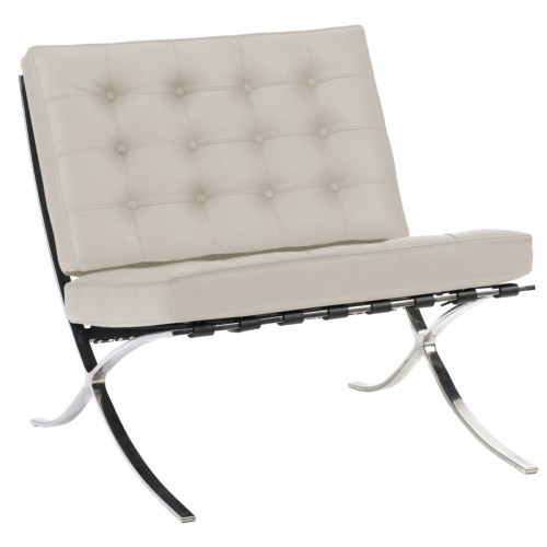 кресло barcelona chair молочное в Архангельске