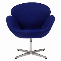 кресло swan chair синее в Архангельске