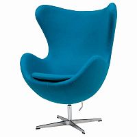 кресло egg chair кашемир голубое в Архангельске