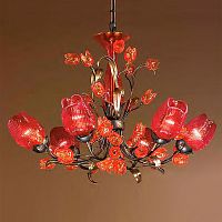 люстра 6755/8 v0889 от mm lampadari коричневая/красная в Архангельске