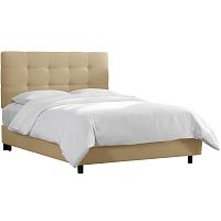 кровать двуспальная с мягкой спинкой 180х200 бежевая alice tufted beige в Архангельске