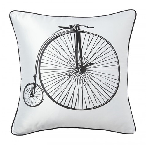 подушка с ретро-велосипедом retro bicycle white в Архангельске