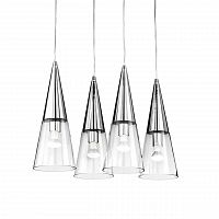 дизайнерский подвесной светильник ideal lux cono sb3 cromo в Архангельске