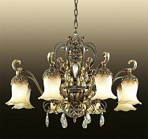 подвесная люстра odeon light safira 2802/8 бежевая в Архангельске