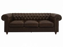 диван chester classic трехместный прямой коричневый в Архангельске