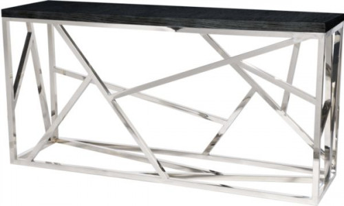 консоль geometric 180x50x90 хром, черная столешница в Архангельске