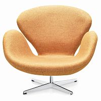 кресло swan chair коричневое в Архангельске