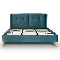 кровать двуспальная 180х200 из велюра бирюзовая brighton в Архангельске