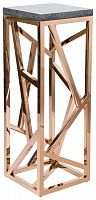 консоль geometric высокая 40x40x110 золото, серая столешница в Архангельске