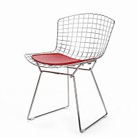 стул bertoia side кожаный standart красная подушка в Архангельске