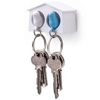 держатель+брелок для ключей двойной mini sparrow белый-голубой в Архангельске