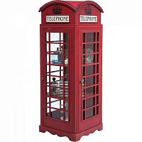 шкаф-витрина london telephone красный в Архангельске
