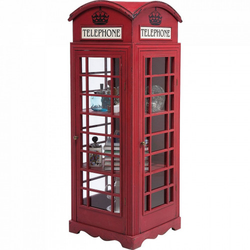 шкаф-витрина london telephone красный в Архангельске