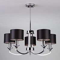 подвесная люстра eurosvet diana 60067/5 хром черная в Архангельске