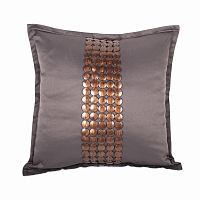 декоративная подушка handwork exclusive квадратная темно-серая в Архангельске