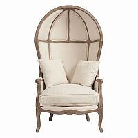 кресло с капюшоном versailles chair белый лен в Архангельске