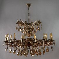 подвесная люстра ambiente leon 2128/12+12 pb tear drop бронза в Архангельске