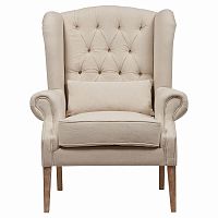 кресло wing back armchair белый лен в Архангельске