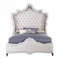кровать двуспальная 180х200 серая с каретной стяжкой imperial в Архангельске