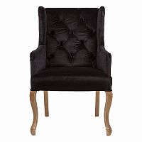 кресло с ушами черное ashby chair в Архангельске