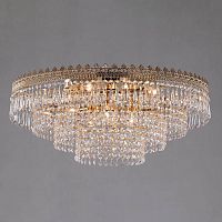потолочная люстра eurosvet diadema 10078/10 золото/прозрачный хрусталь strotskis в Архангельске