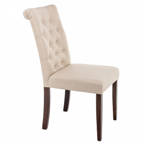 стул деревянный amelia dark walnut / fabric cream в Архангельске