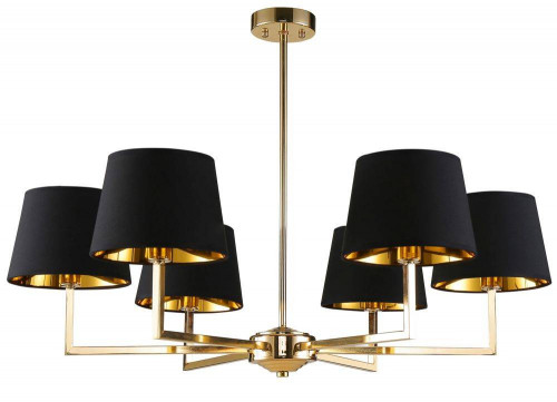 подвесная люстра crystal lux conte sp6 черная в Архангельске