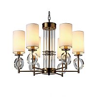 люстра felton 6 от delight collection белая/прозрачная/латунь в Архангельске