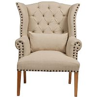 кресло quinn tufted armchair бежевое в Архангельске