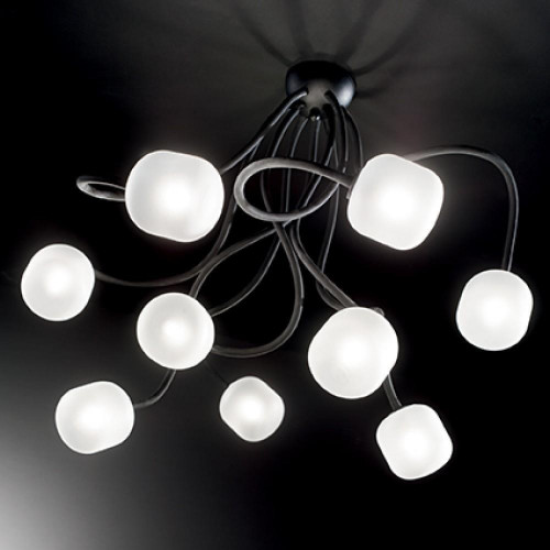 потолочная люстра ideal lux octopus pl9 nero в Архангельске