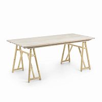 creassy стол 180x85 из натурального дерева из ротанга от la forma (ex julia grup) в Архангельске