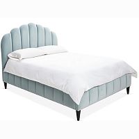кровать двуспальная 180x200 голубая sutton scalloped в Архангельске