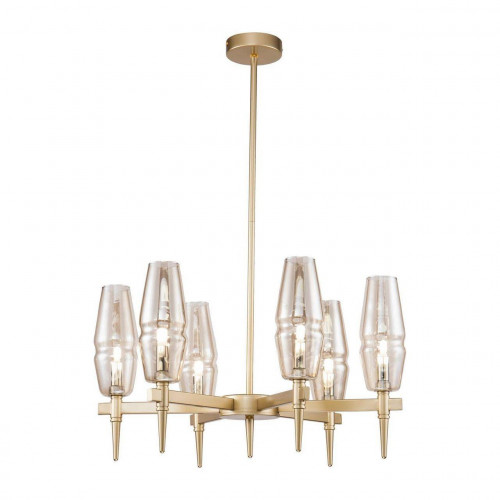 подвесная люстра maytoni lita h002pl-06g янтарная в Архангельске