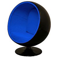 кресло eero ball chair синее с черным в Архангельске