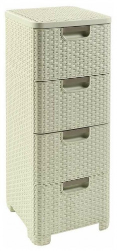 комод c 4 отделениями rattan style кремовый в Архангельске