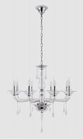 подвесная люстра crystal lux monica sp8 chrome/transparent в Архангельске