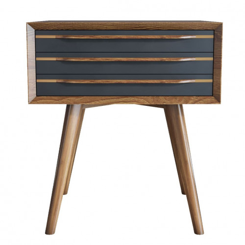 тумба bruni black с тремя ящиками черная в Архангельске