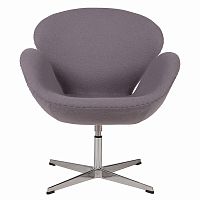 кресло swan chair серое в Архангельске
