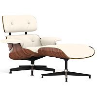 кресло lounge chair & ottoman кремовое в Архангельске
