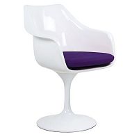 кресло tulip armchair бело-фиолетовое шерсть в Архангельске