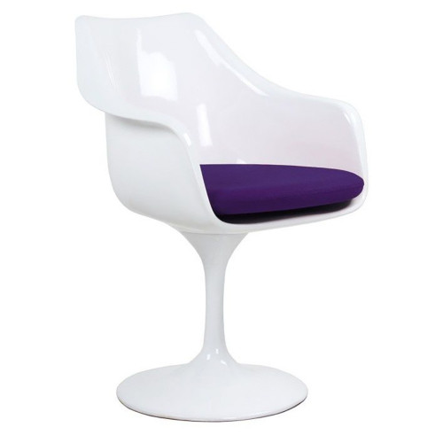 кресло tulip armchair бело-фиолетовое шерсть в Архангельске